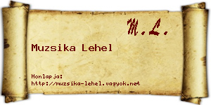 Muzsika Lehel névjegykártya